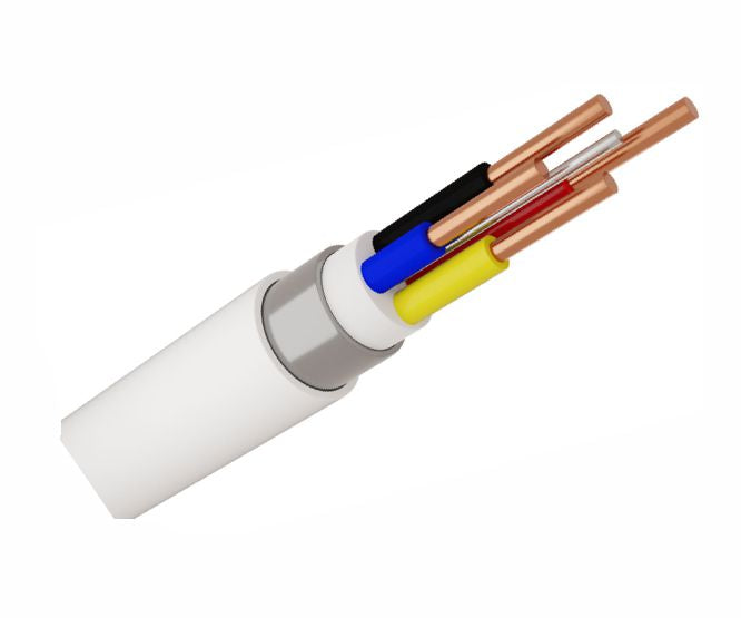 Surfix Cable Cu 4.0mm2 4 C+Earth Rnd White Af4.0 X4+Ewh