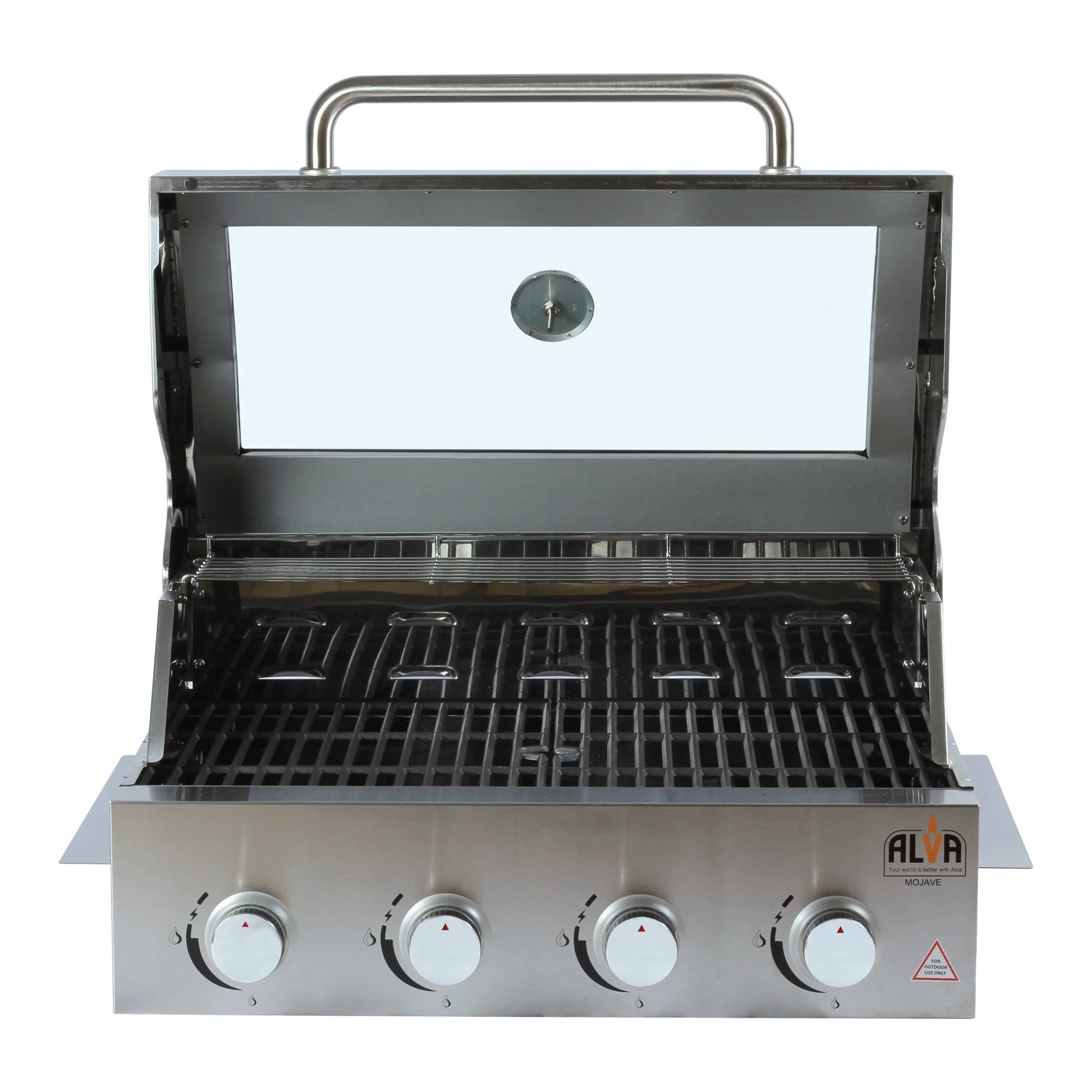 Mojave 4 Burner Glass Hood Drop In Gas Bbq