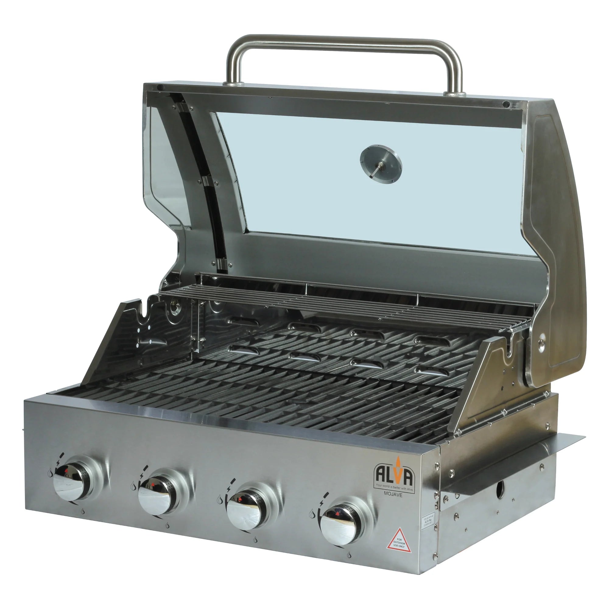 Mojave 4 Burner Glass Hood Drop In Gas Bbq