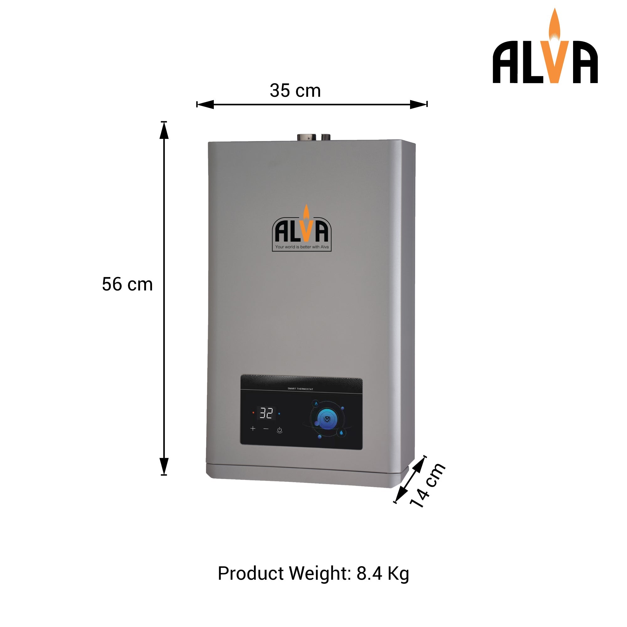 14 L Constant Temp Low Pressure Gas Geyser With Digital Display