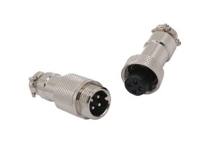 Mini Mic Set 4 W 12mm In Line (Plug & Socket) Gx12 4 P - Livestainable.co.za