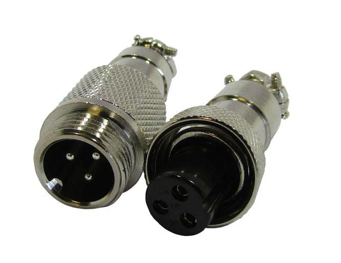 3 W 12mm Mini Mic Plug And Socket Connector Gx12 3 P - Livestainable.co.za