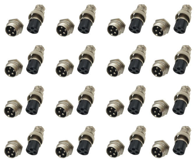 4 W 16mm Mic Plug And Socket Aviation Connector 100pcs/Bag Gx16 A 4 Ps