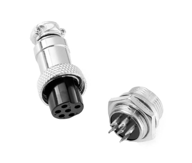 6 W 16mm Mic Plug And Socket Aviation Connector Gx16 A 6 Ps *Dbk*