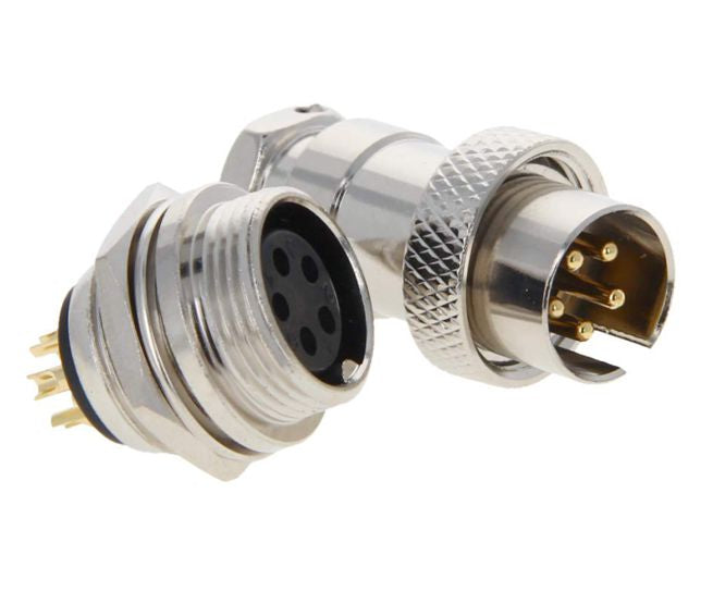 Reverse Gender 4 W 16mm Mic Plug And Socket Aviation Connector Gx16 F 4 P