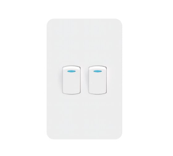 Light Switch 2 Lever 1 Way 16 A 250 V 2x4 G New3 N00300