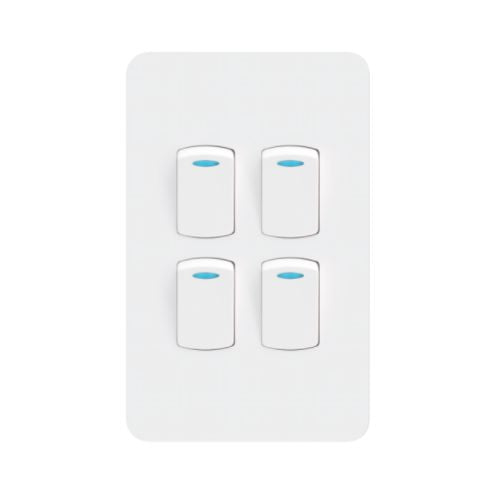 Light Switch 4 Lever 1 Way 16 A 250 V 2x4 G New3 N00700