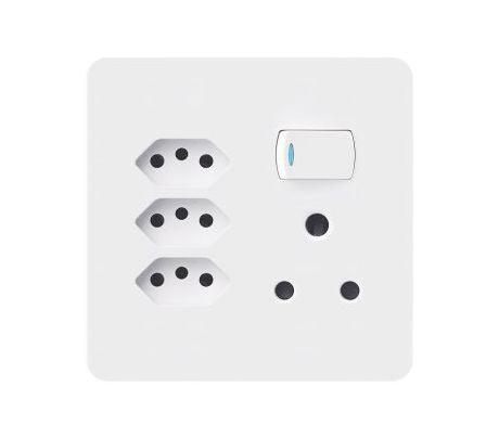 Wall Socket 3 Euro1 + 16 A 4x4 Flush Mount G New3 N44150 - Livestainable.co.za