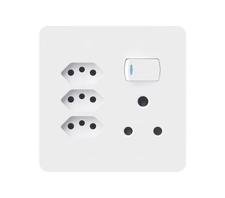 Wall Socket 3 Euro1 + 16 A 4x4 Flush Mount G New3 N44150