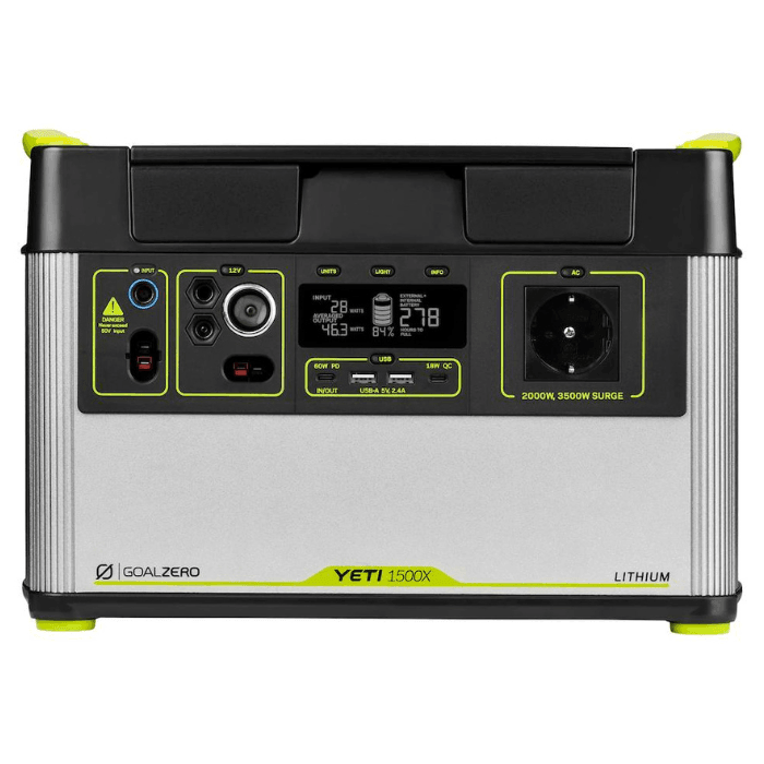 Goal Zero - Yeti 1500X (Lithium) - 140,40Ah - Pure Sine Wave Inverter 2000W, 3500W Surge Expandable Battery Capacity via Expansion Tanks - Livestainable.co.za