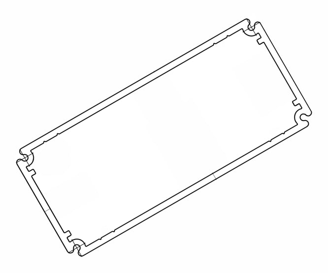 Aluminium Profile Mill Finish 109x48x100mm H13097 6063 T6 1 M