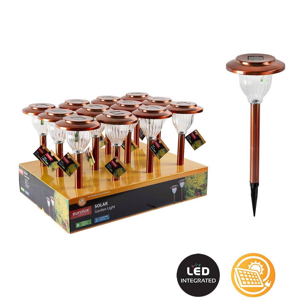 Solar Garden Light With Copper Painting Sell In Pdq Of 12 - Livestainable.co.za