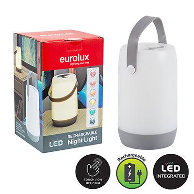 Rechargeable Bedside Night Light Grey - Livestainable.co.za