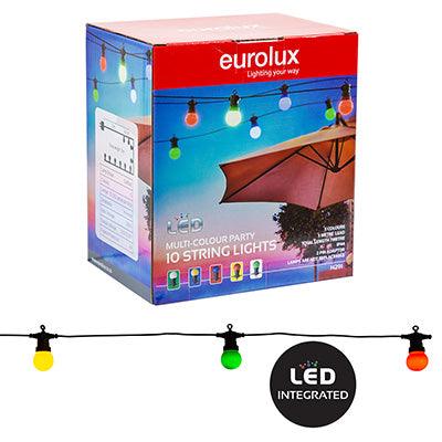 String Lights Led 10 Pk Golfball Colours - Livestainable.co.za