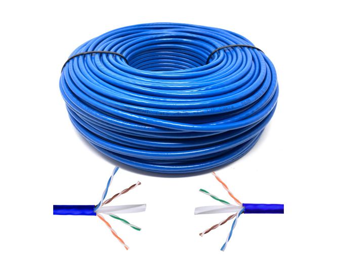 Cat6 Utp Ethernet Cable Cca 8 C Solid Blue 100 M/Roll H726 Utps Bl