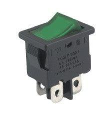 Rocker Switch Mini Green 13x19mm Gr 24 V Illuminated H8553 Vbfaa 24 V Lamp - Livestainable.co.za