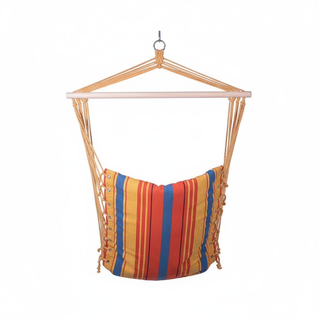 Seagull Hanging Hammock Chair Multi Colour Stripe (100 Cm) Max 150kg