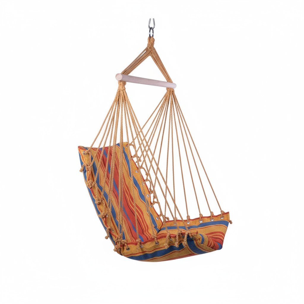 Seagull Hanging Hammock Chair Multi Colour Stripe (100 Cm) Max 150kg