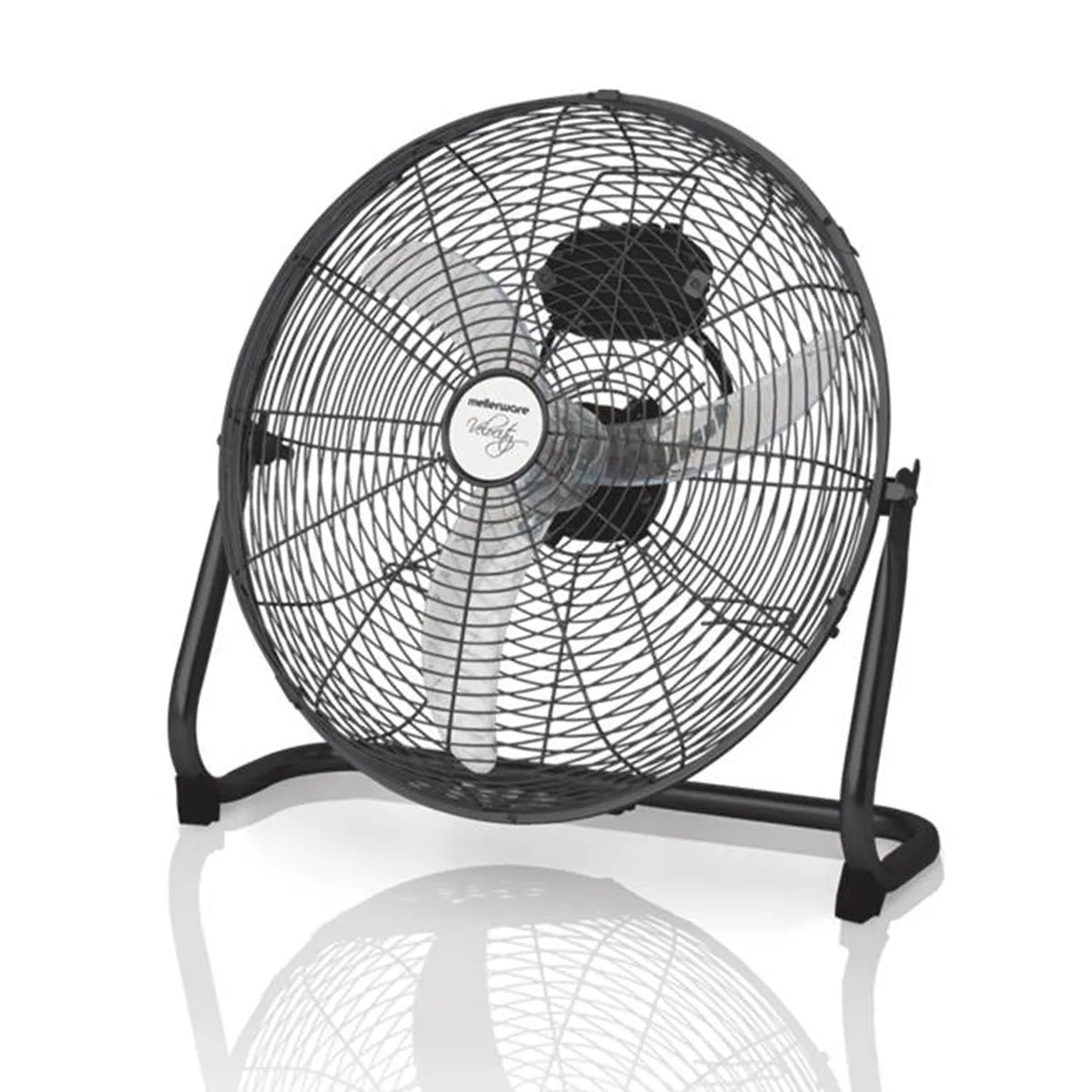 Mellerware Fan Floor Steel 3 Speed 60 W 45 Cm Black