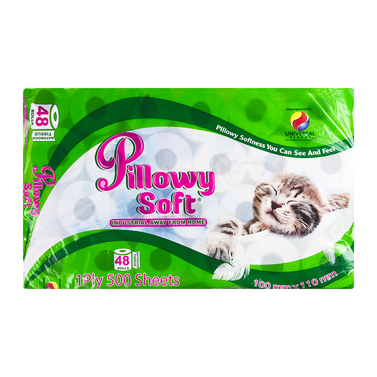 Pillowy Soft Toilet Paper 1 Ply Recycle 48 Pack