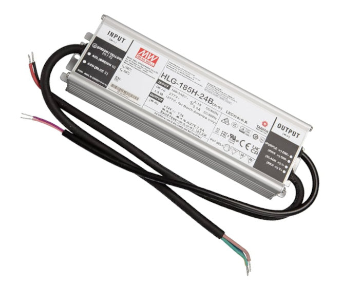 Power Supply Encl. Led Driver I=220 O=12 24 V 7.8 A 185 W Dimmable Hlg 185 H 24 B