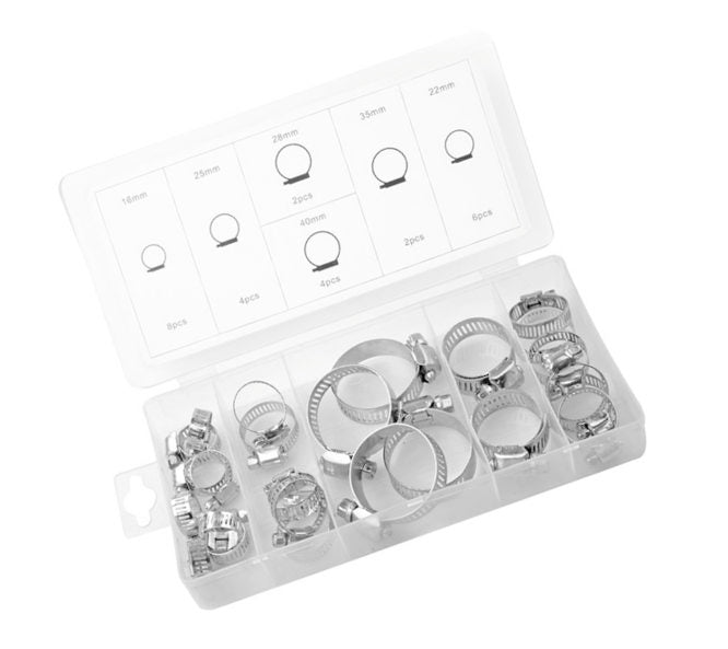 Assortment Of 26 Hose / Pipe Clamps 190553