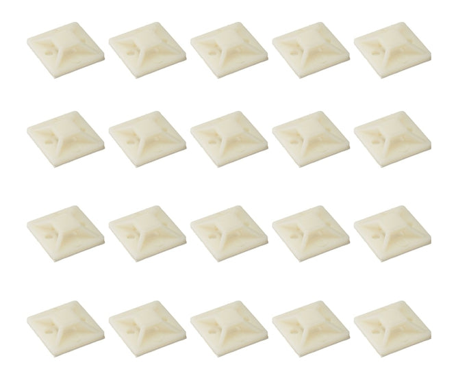 Adhesive Tie Mount 20x20mm Natural 1 K/Bag Hq 20