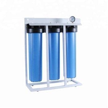 3 Stage Big Blue Water Filter With Cartridges and Pressure Gauge (On Stand) - Livestainable.co.za