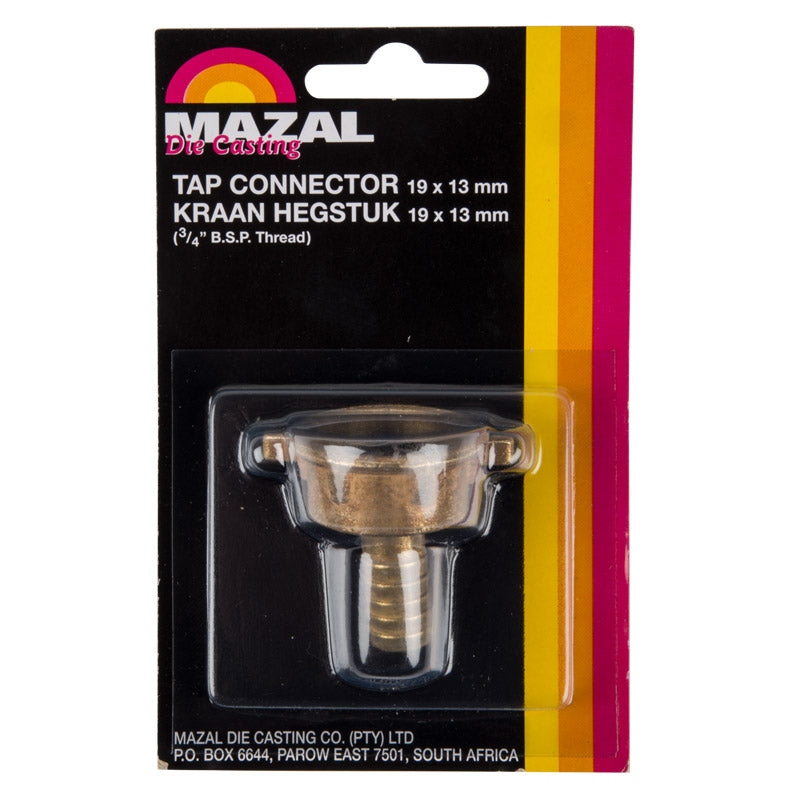 Tap Connector 19 X13 Mm 3/4 Inch B.S.P. Thread