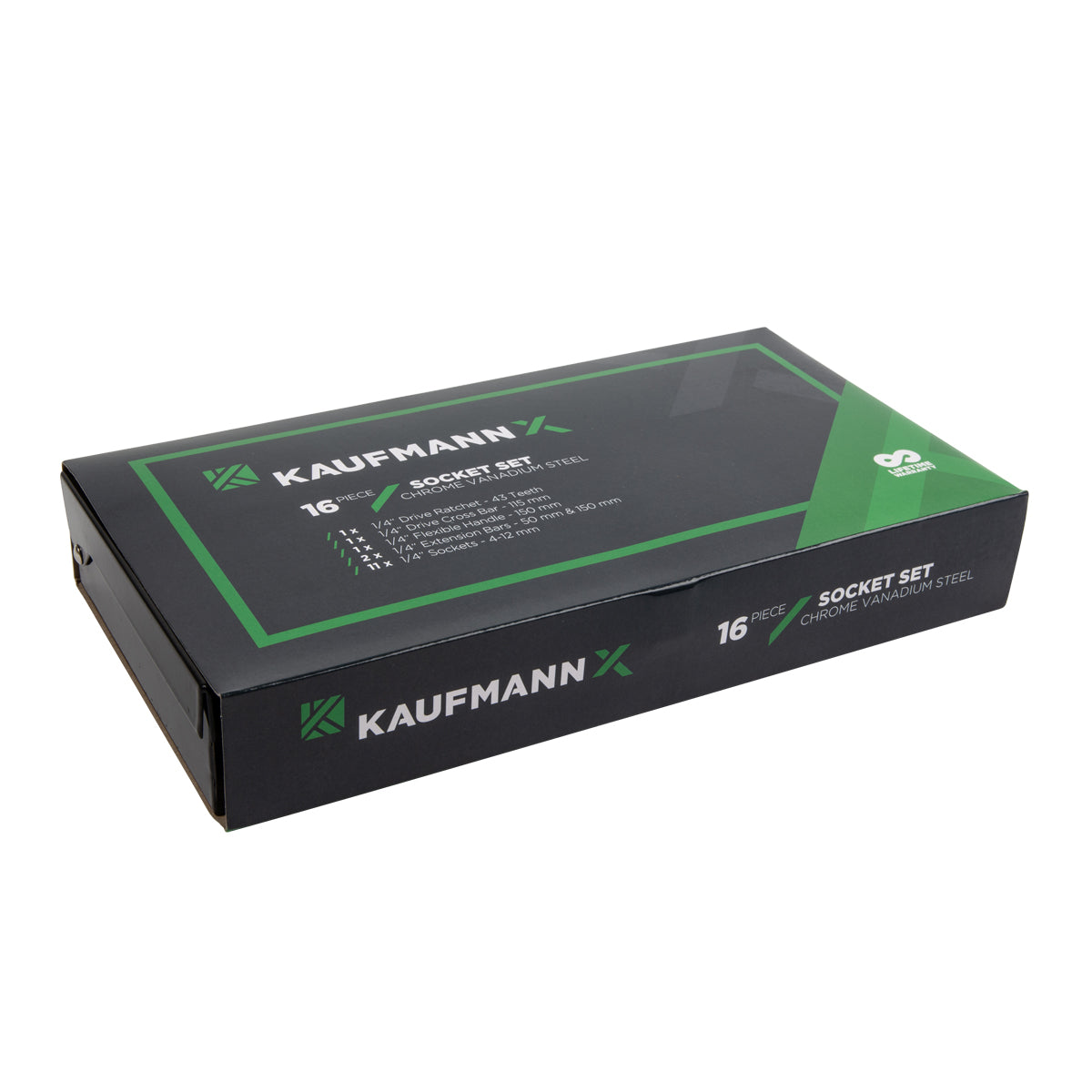 Kaufmann X Socket Drive 1/4 16 Pcs 4 12 Mm