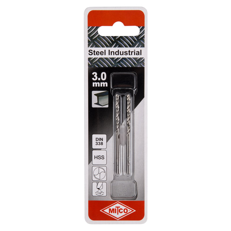 Mitco Drill Bit Prof 3.0 Mm (2 Pack) Packed