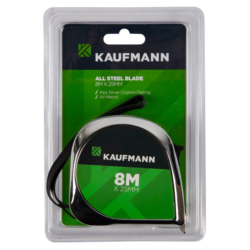 Kaufmann Tape Measure All Steel Blade 8 M X 25 Mm