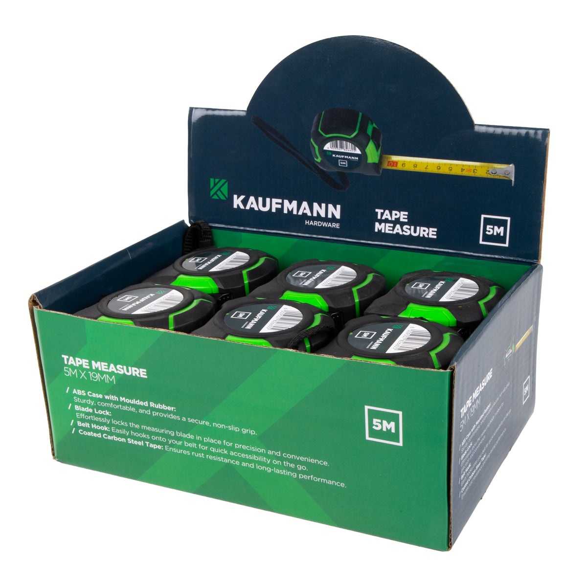 Kaufmann Tape Measure 5 M X 19 Mm In Display Box
