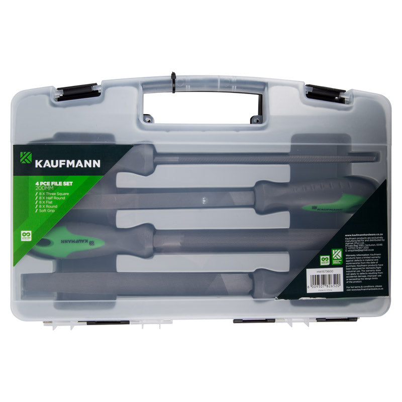 Kaufmann File Set 4 Pcs 200 Mm