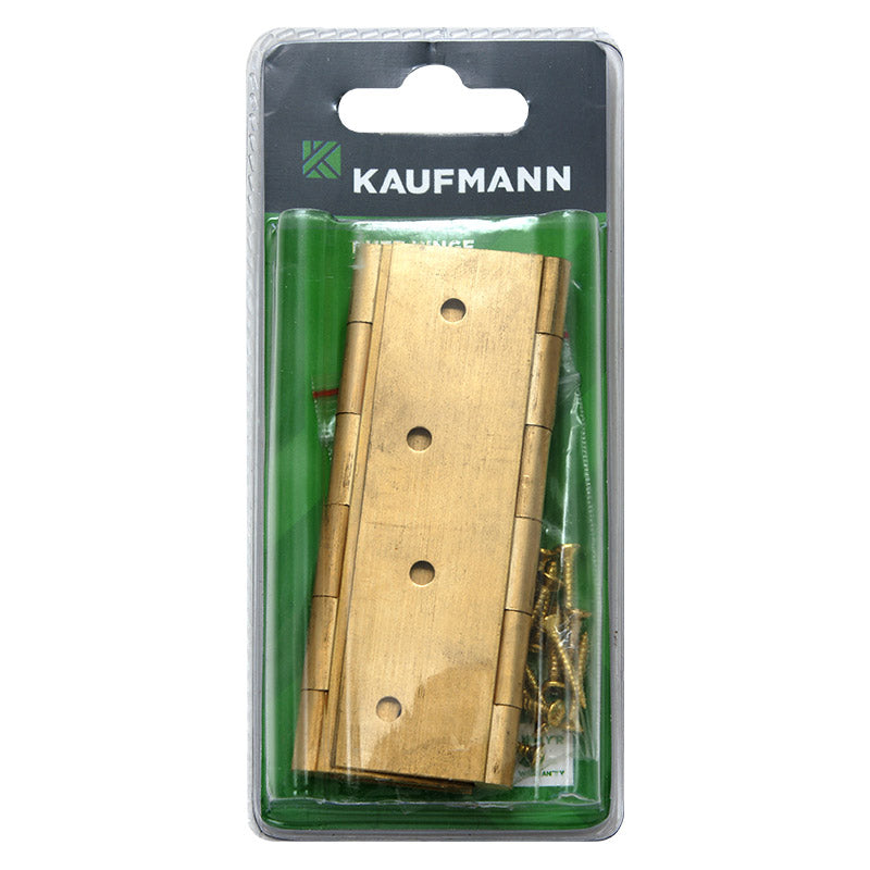 Kaufmann Butt Hinge Brass 100 Mm (Brass Pin) (Pair)