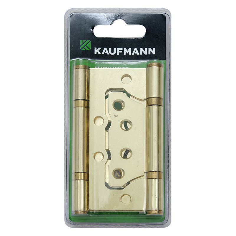 Kaufmann Flush Hinge Steel 100 Mm B/Plated (Pair)