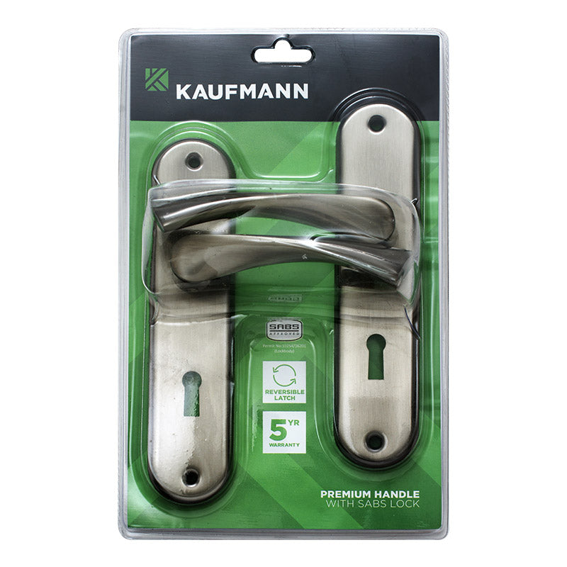 Kaufmann Lockset 3 L Sabs Ms 6 Inch Giovanni Bn/Sn