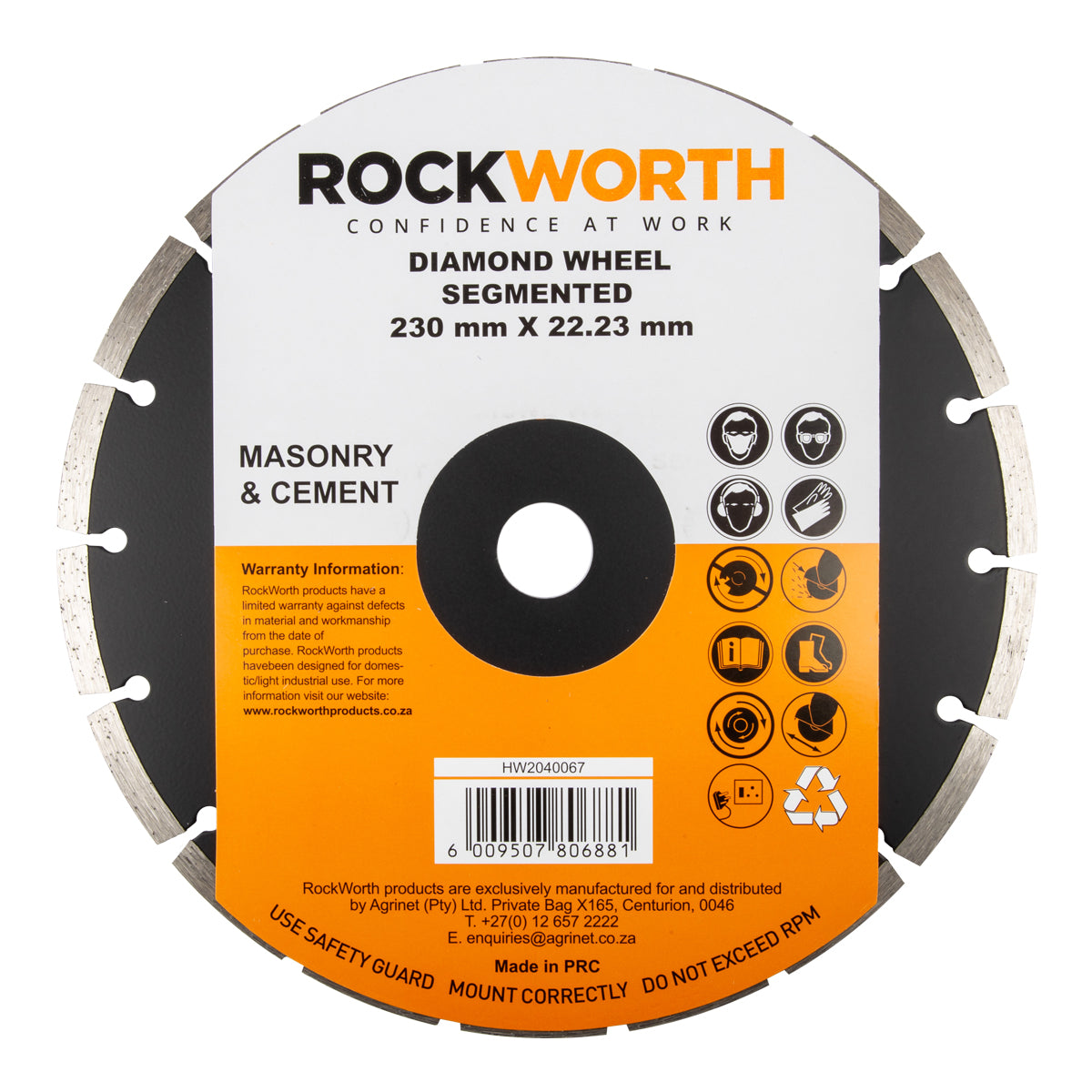 Rockworth Diamond Wheel 230 Mm Segmented Rim
