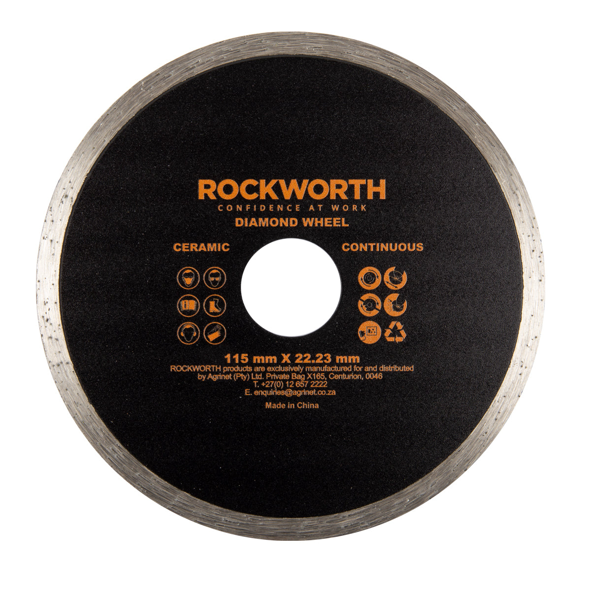 Rockworth Diamond Wheel 115 Mm Continuous Rim