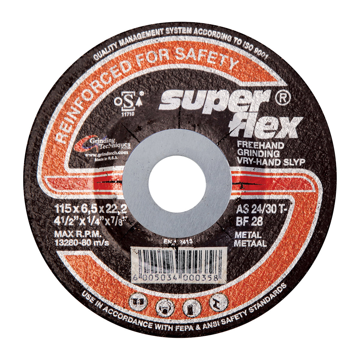 Superflex Grinding Disc Dome Steel 115 X6 Mm
