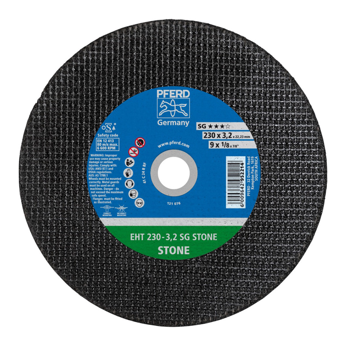 Pferd Cutting Disc Stone Flat 230 Mm X3.2 Mm Sg