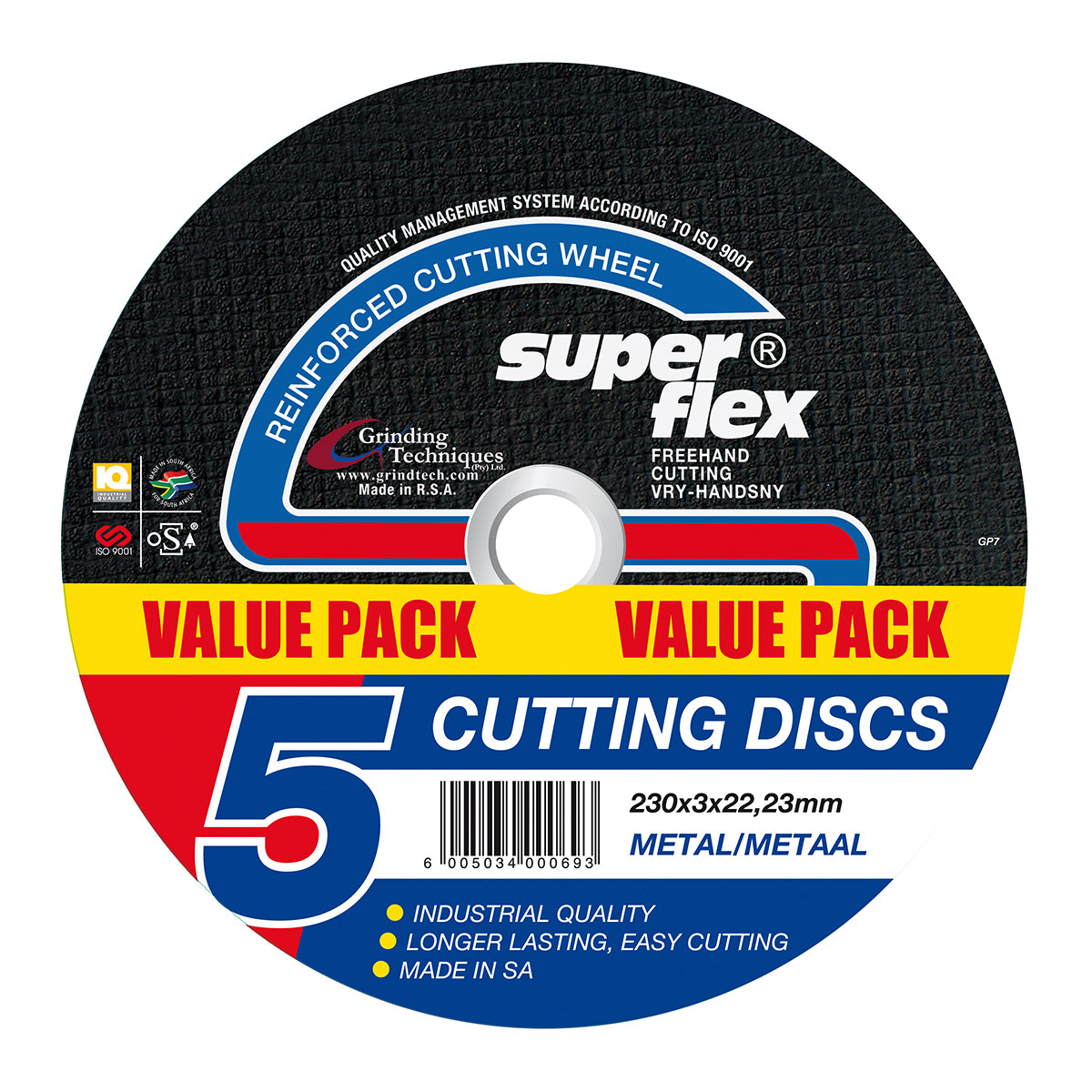 Superflex Cutting Disc Flat Steel 230 X3 Mm 5 Pack