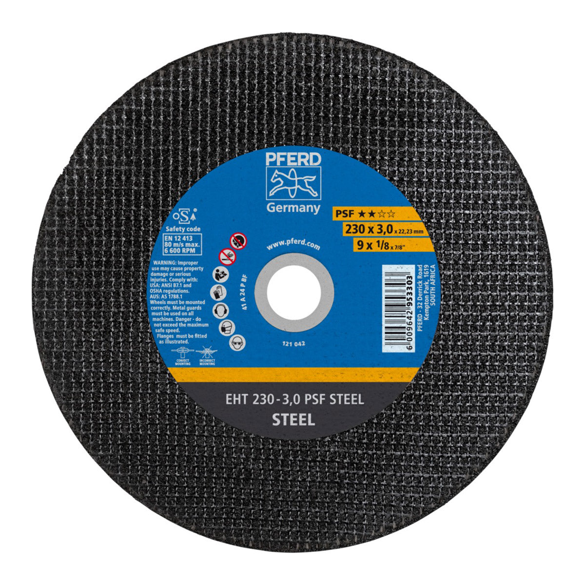 Pferd Cutting Disc Steel Flat 230 Mm X3 Mm Psf