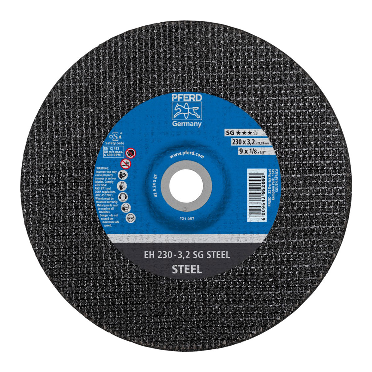 Pferd Cutting Disc Dome Steel 230 Mm X3.2 Mm Sg