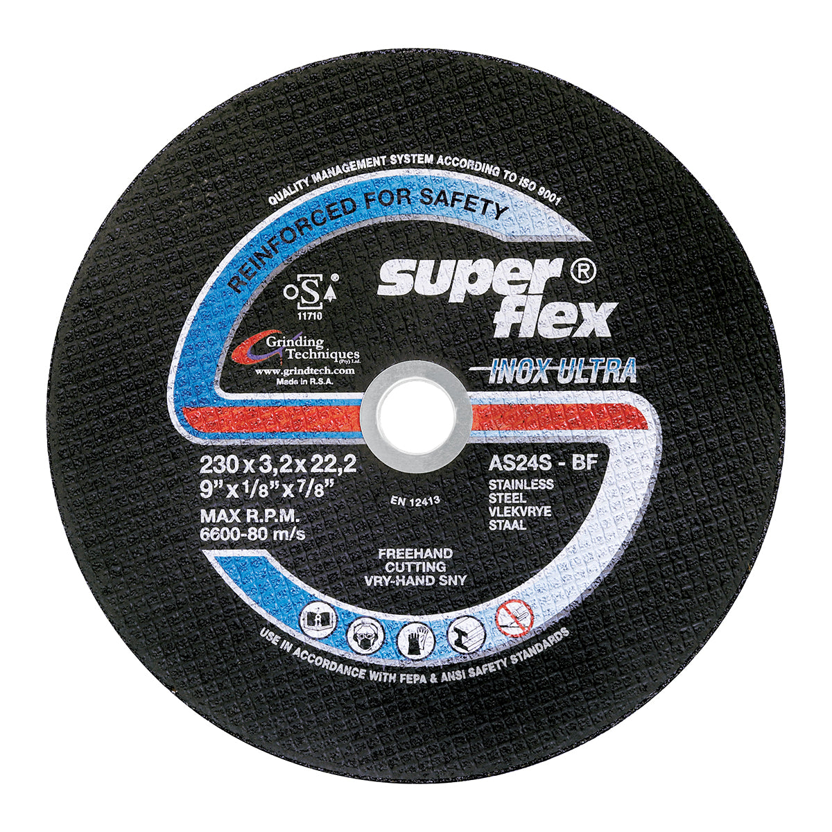 Superflex Cutting Disc Flat Ultra Inox 230 X3.2 Mm