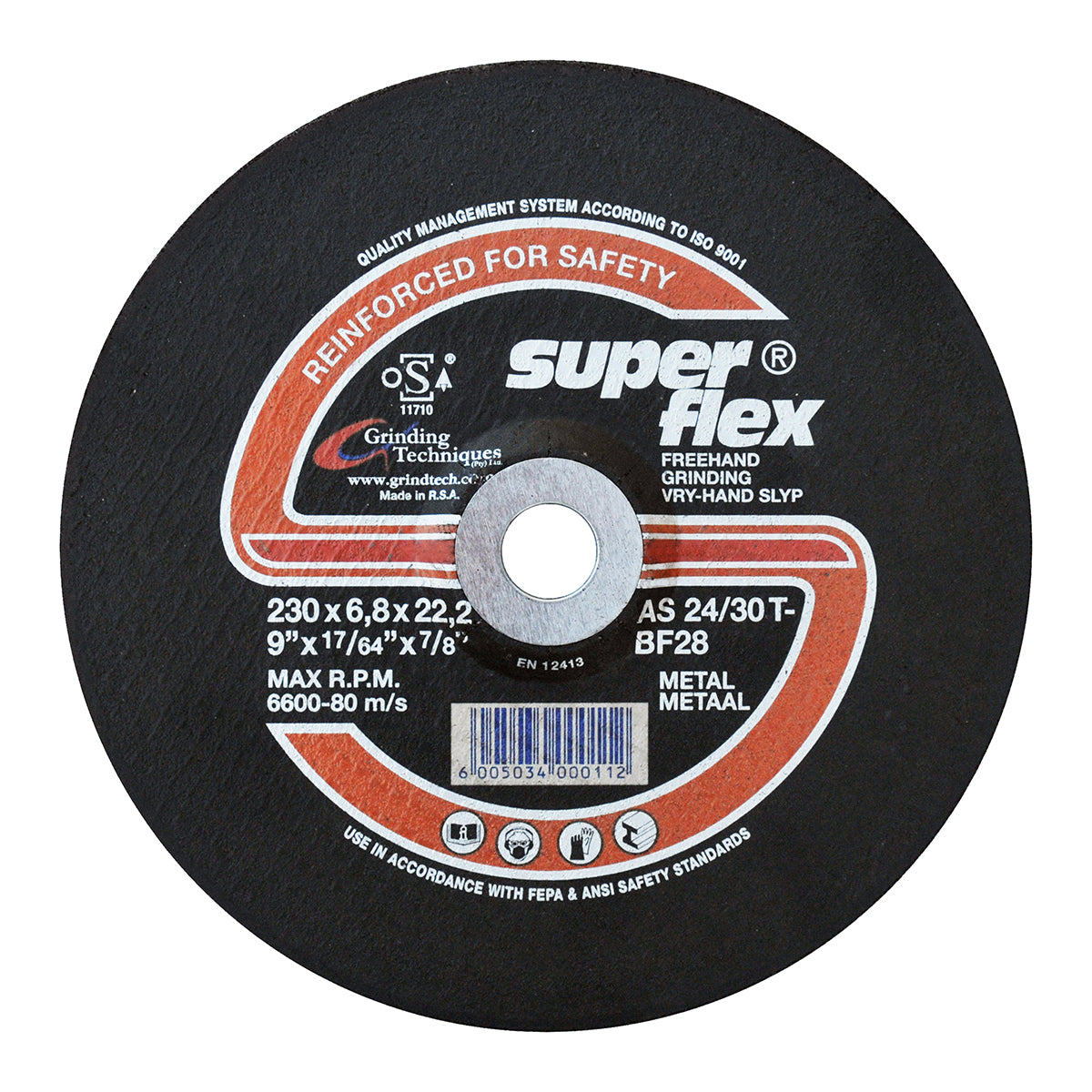 Superflex Grinding Disc Dome Steel 230 X6.8 Mm