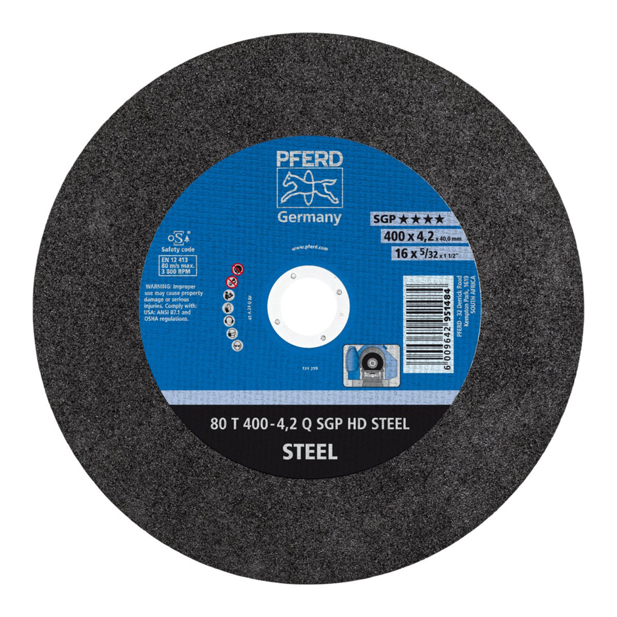 Pferd Cutting Disc Steel 400 Mm Sgp Hd 40 Bore
