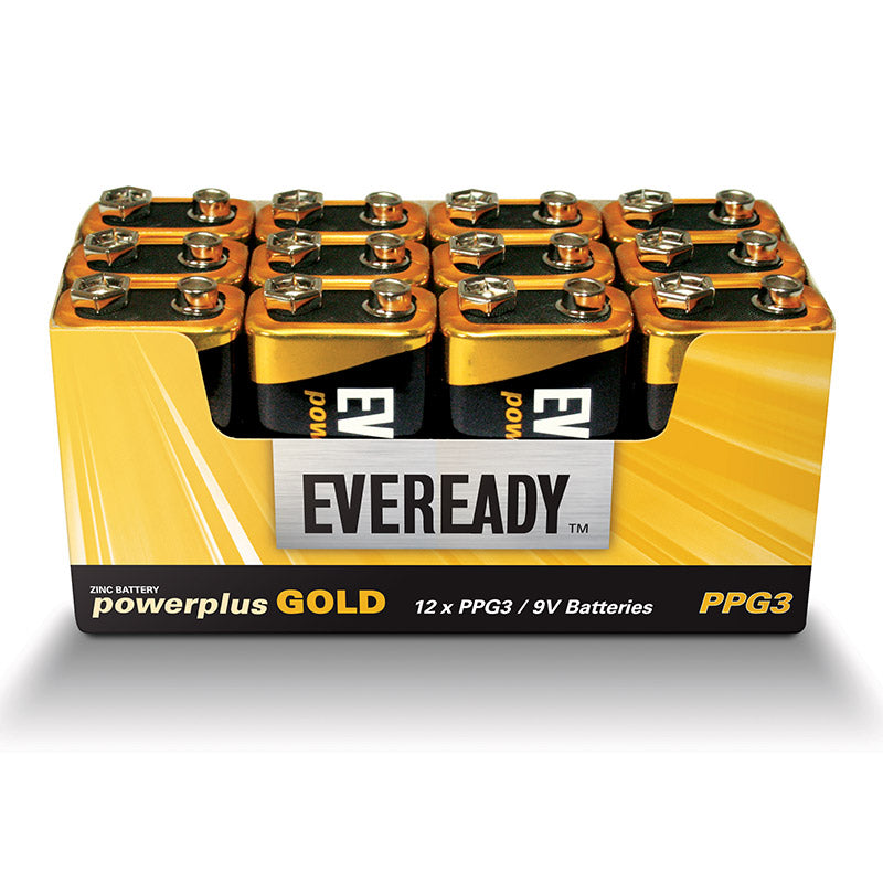 Eveready Battery Powerplus Gold Zinc 9 V Tray