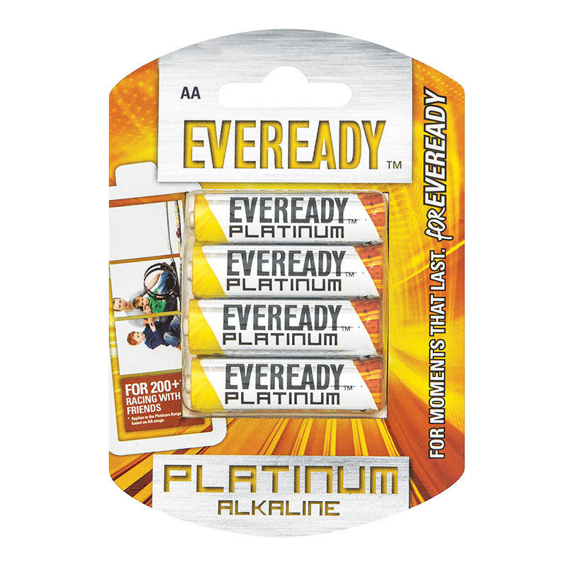 Eveready Battery Platinum Alkaline Aa 4 Pack