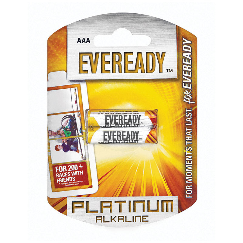 Eveready Battery Platinum Alkaline Aaa 2 Pack
